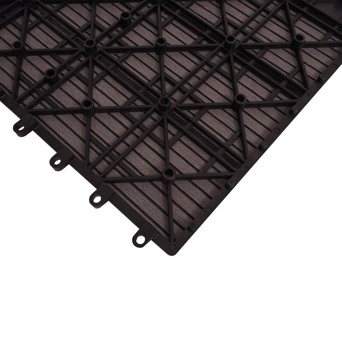 Cosmo Casa - Hoekvloertegel - Houtlook - WPC - Grijs - 30×30 cm