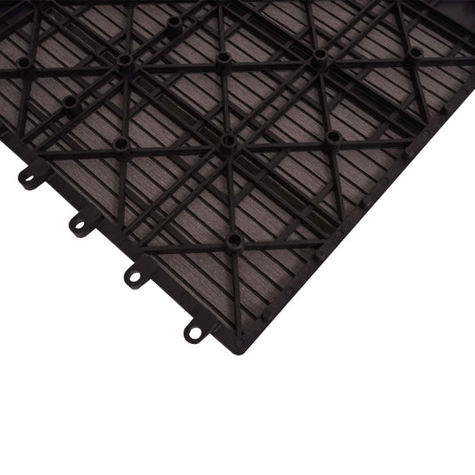 Cosmo Casa - Hoekvloertegel - Houtlook - WPC - Grijs - 30×30 cm