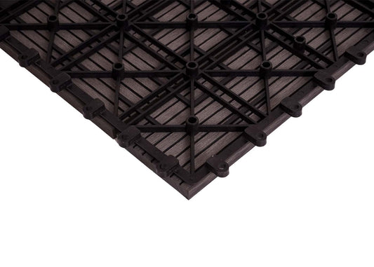 Cosmo Casa - Hoekvloertegel - Houtlook - WPC - Grijs & Offset - 30×30 cm