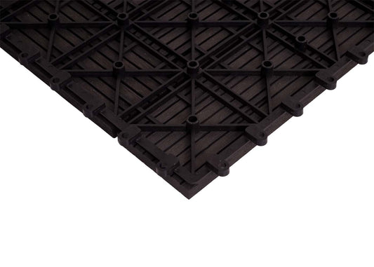 Cosmo Casa - Hoekvloertegel - Offset - WPC - Antraciet - 30×30 cm