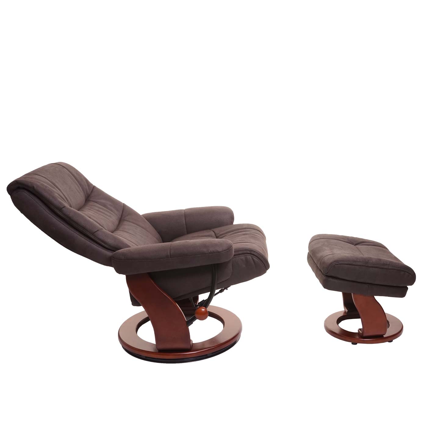 Cosmo Casa - Relaxstoel - Suèdelook - Imitatiesuède - Zwartbruin