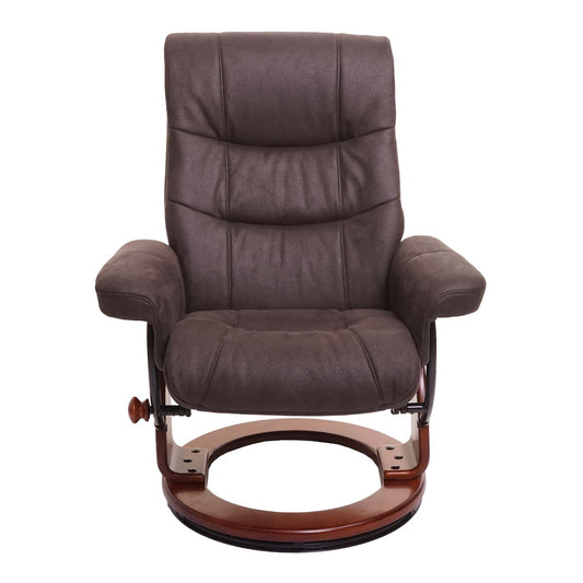 Cosmo Casa - Relaxstoel - Suèdelook - Imitatiesuède - Zwartbruin