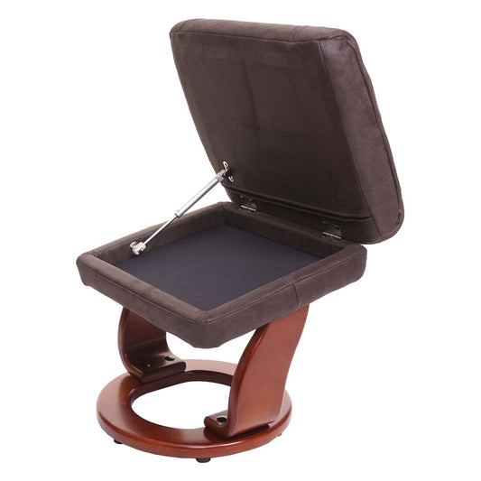 Cosmo Casa - Relaxstoel - Suèdelook - Imitatiesuède - Zwartbruin