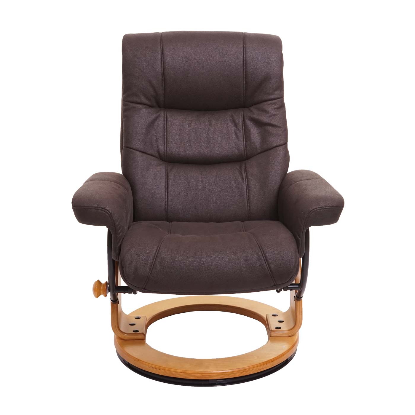 Cosmo Casa - Relaxstoel - Suèdelook - Imitatiesuède - Naturelbruin