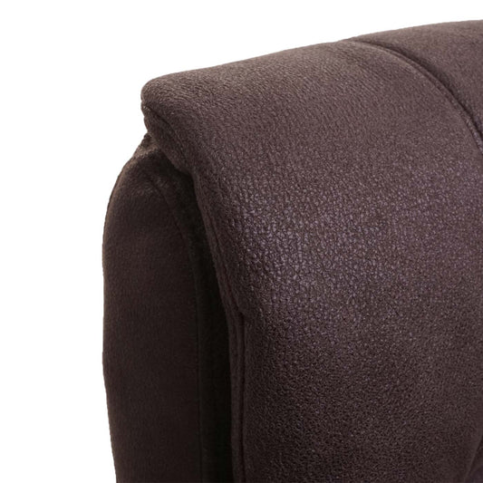 Cosmo Casa - Relaxstoel - Suèdelook - Imitatiesuède - Naturelbruin