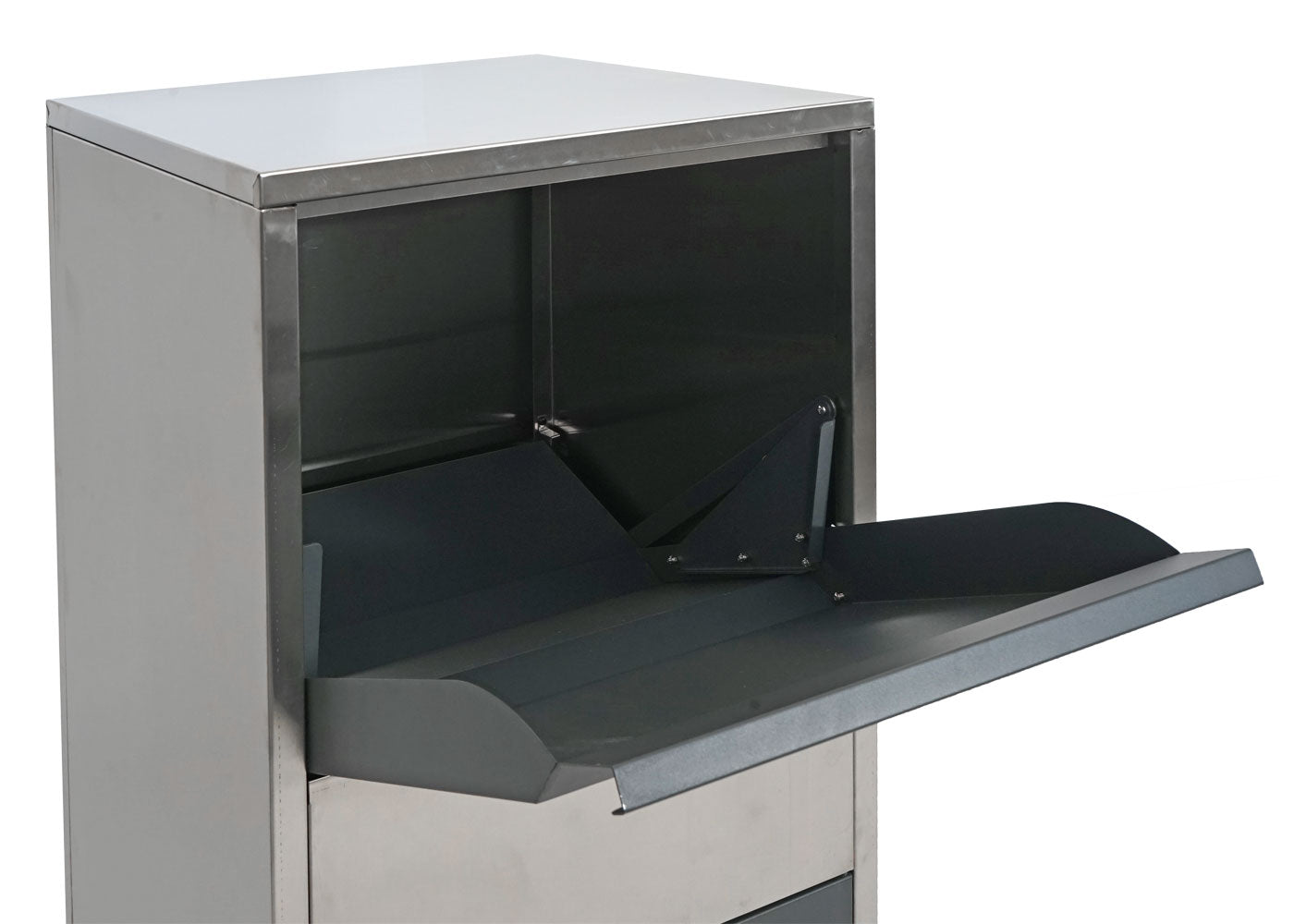 Cosmo Casa - Pakketbus staande brievenbus maat XL - Pakketbrievenbus - RVS - Antraciet