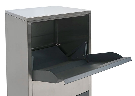 Cosmo Casa - Pakketbus staande brievenbus maat XL - Pakketbrievenbus - RVS - Antraciet