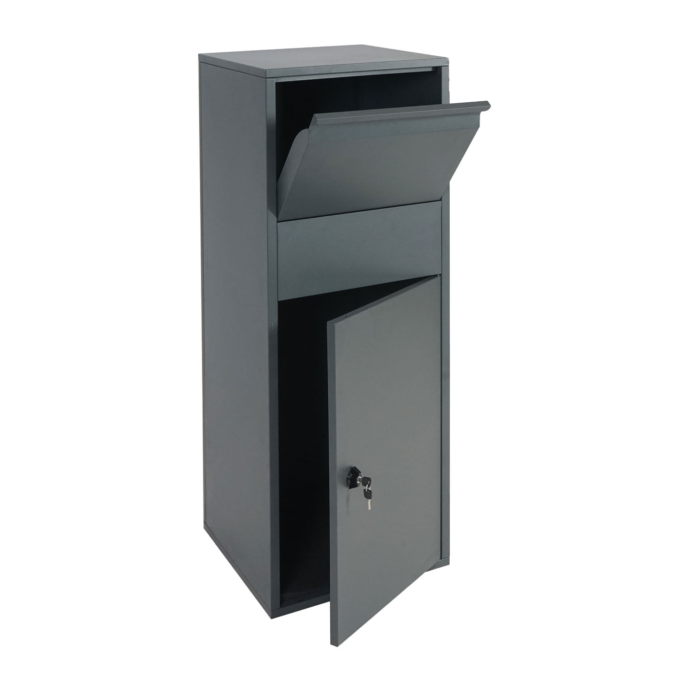 Cosmo Casa - Pakketbus staande brievenbus maat XL - Pakketbrievenbus - Gegalvaniseerd - Antraciet