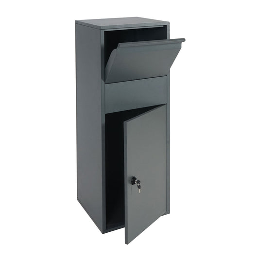 Cosmo Casa - Pakketbus staande brievenbus maat XL - Pakketbrievenbus - Gegalvaniseerd - Antraciet