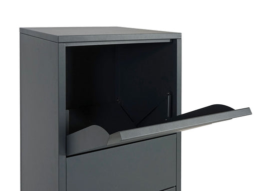 Cosmo Casa - Pakketbus staande brievenbus maat XL - Pakketbrievenbus - Gegalvaniseerd - Antraciet