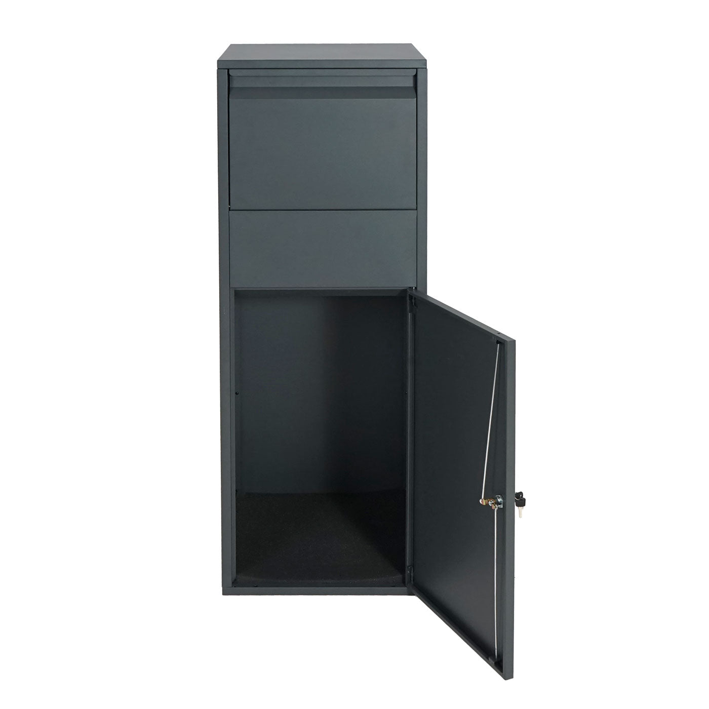 Cosmo Casa - Pakketbus staande brievenbus maat XL - Pakketbrievenbus - Gegalvaniseerd - Antraciet