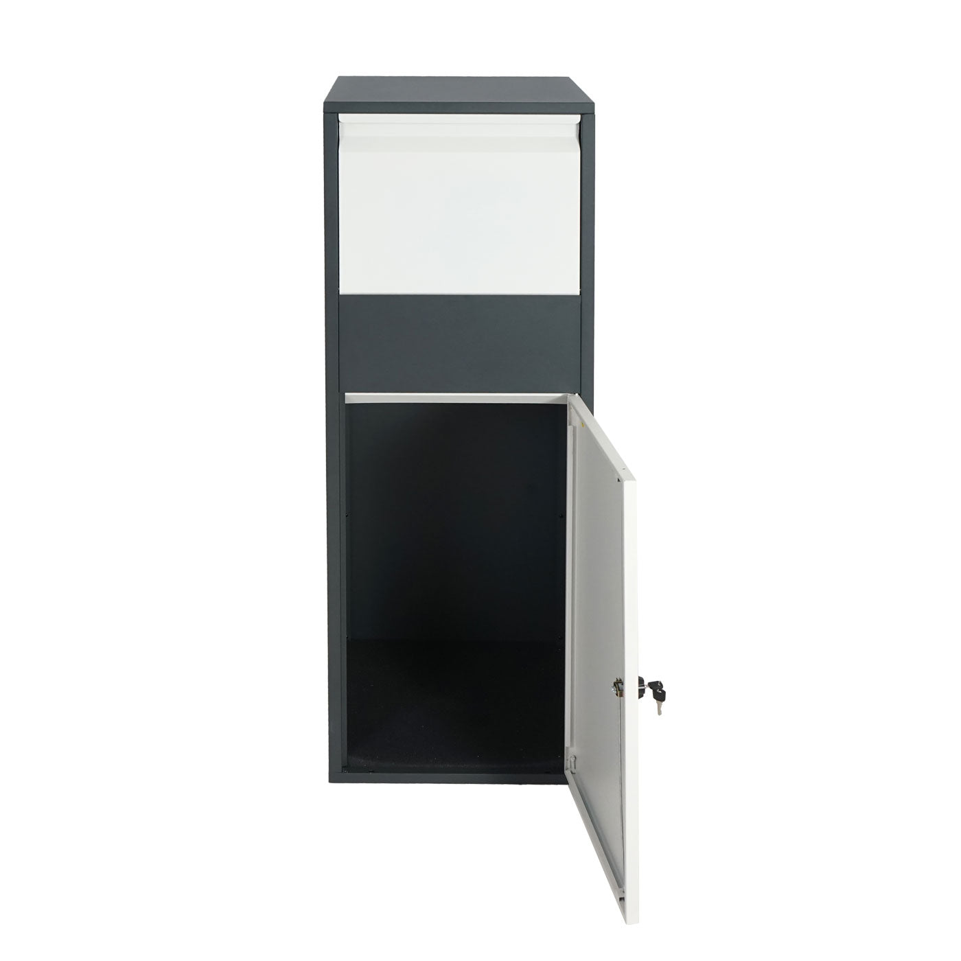 Cosmo Casa - Pakketbus staande brievenbus maat XL - Pakketbrievenbus - Gegalvaniseerd - Antraciet-wit