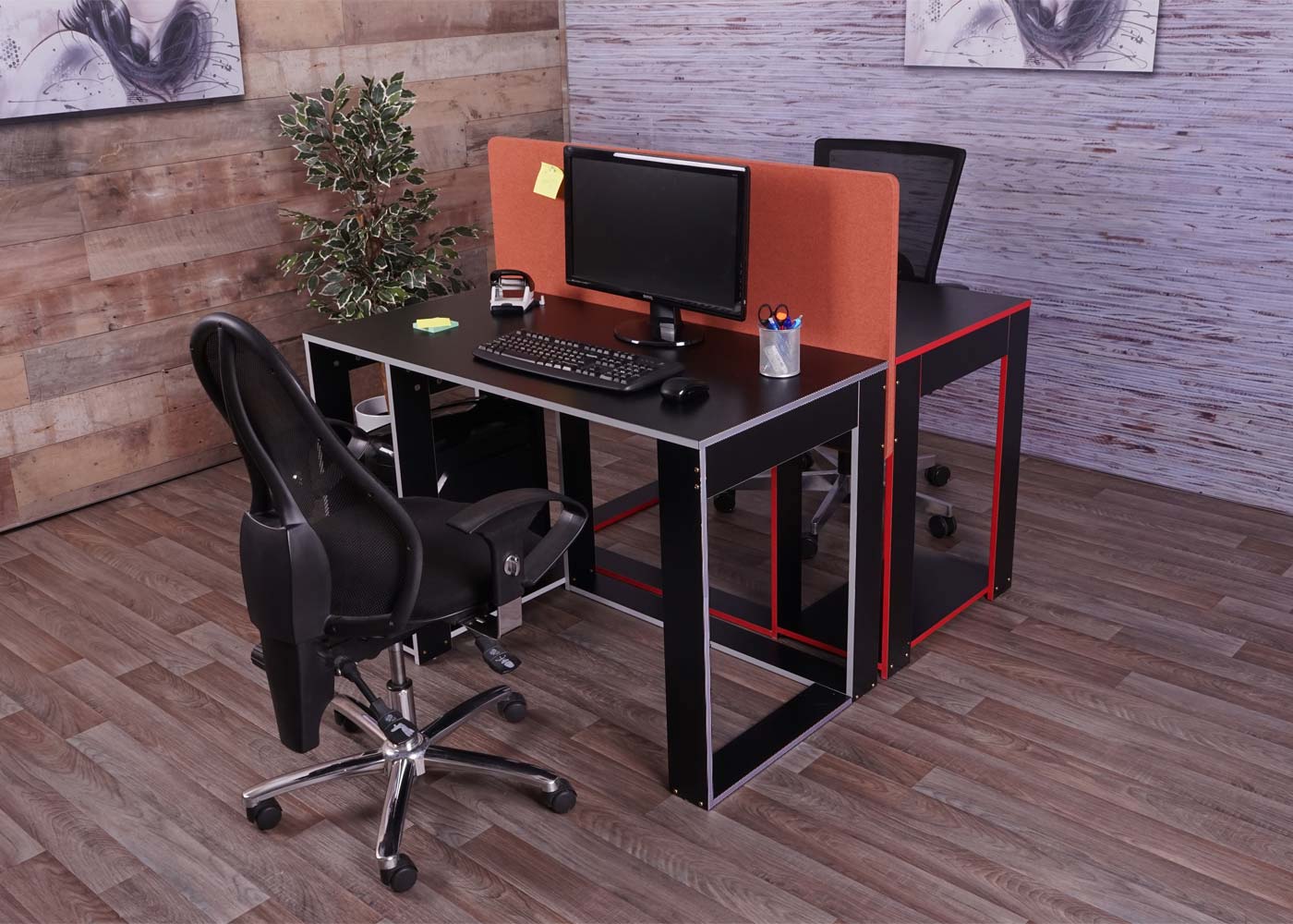 Cosmo Casa - Tafelafscheiding - Akoestisch - Textiel - Bruin - 60×120 cm