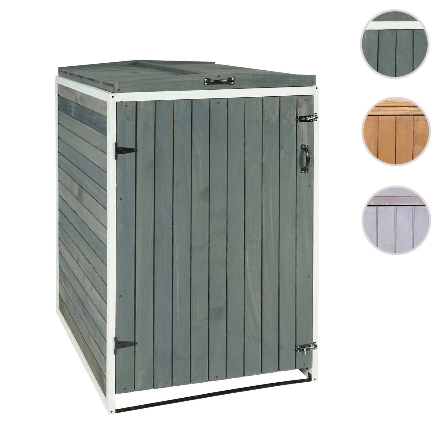 Cosmo Casa - Afvalbakbekleding - Uitbreidbaar - Hout - Grijs-wit - 126×80×98 cm