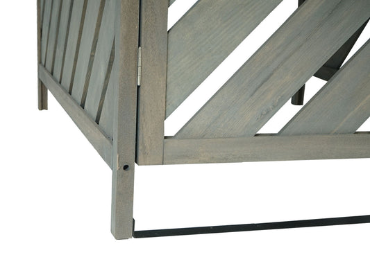 Cosmo Casa - Afvalbakbekleding - Uitbreidbaar - Hout - Grijs - 121×133×98 cm