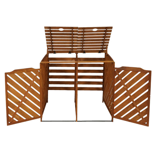 Cosmo Casa - Afvalbakbekleding - Uitbreidbaar - Hout - Bruin - 121×133×98 cm