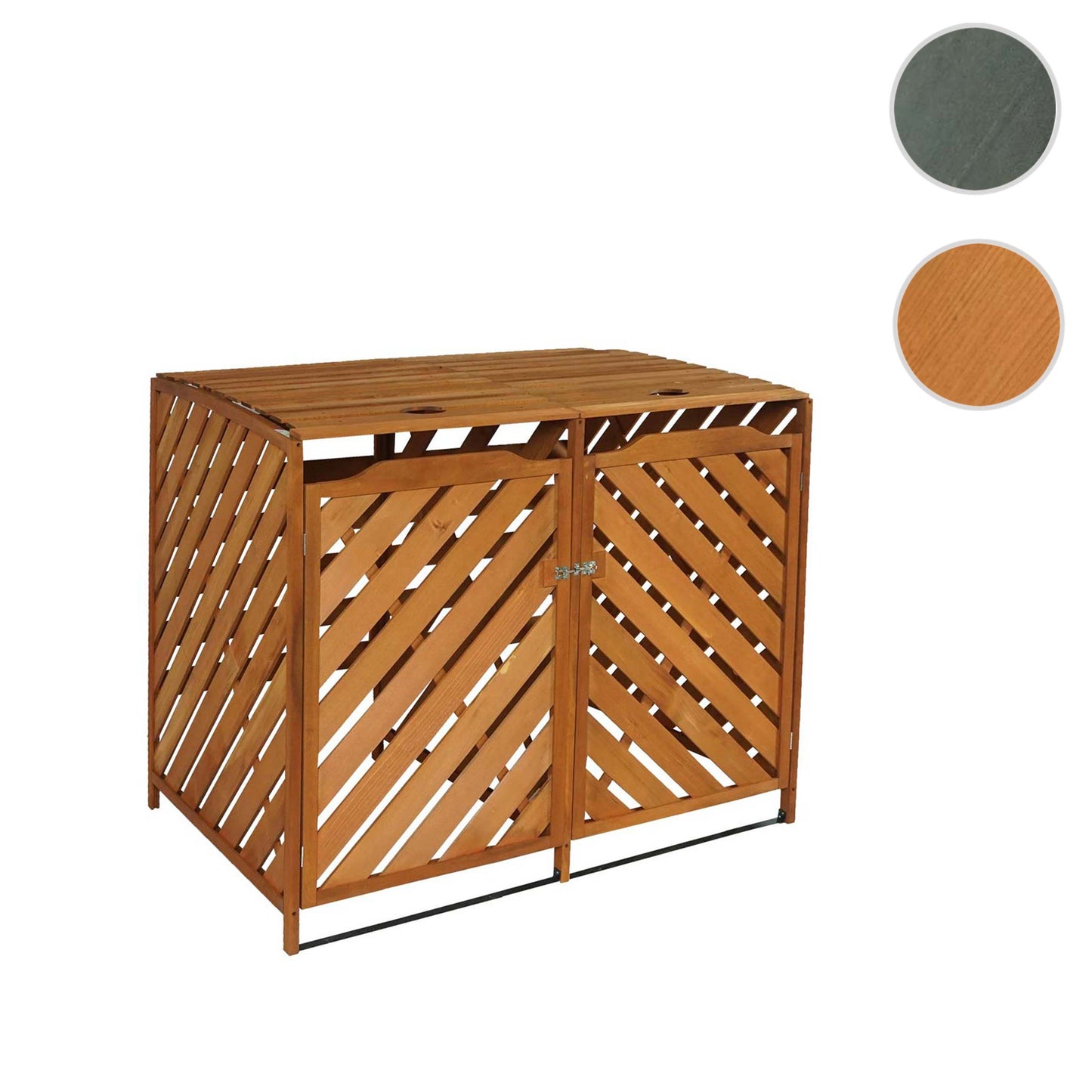 Cosmo Casa - Afvalbakbekleding - Uitbreidbaar - Hout - Bruin - 121×133×98 cm