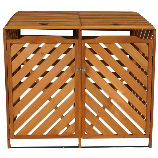 Cosmo Casa - Afvalbakbekleding - Uitbreidbaar - Hout - Bruin - 121×133×98 cm