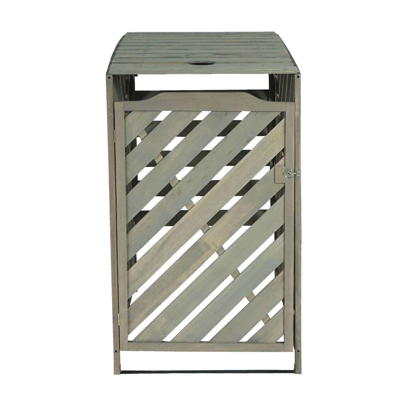 Cosmo Casa - Afvalbakverlenger - Uitbreidbaar - Hout - Grijs - 120×68×98 cm