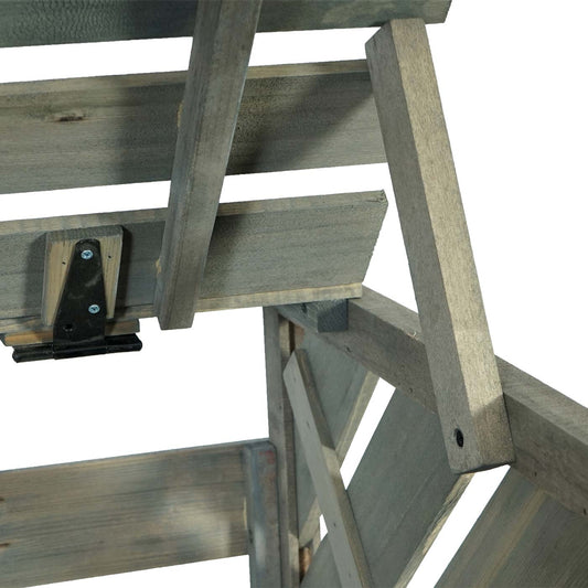 Cosmo Casa - Afvalbakverlenger - Uitbreidbaar - Hout - Grijs - 120×68×98 cm