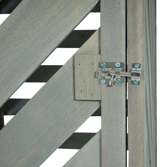 Cosmo Casa - Afvalbakverlenger - Uitbreidbaar - Hout - Grijs - 120×68×98 cm