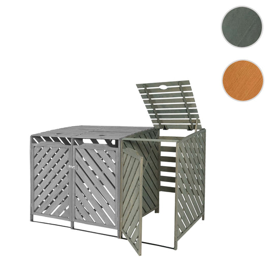 Cosmo Casa - Afvalbakverlenger - Uitbreidbaar - Hout - Grijs - 120×68×98 cm