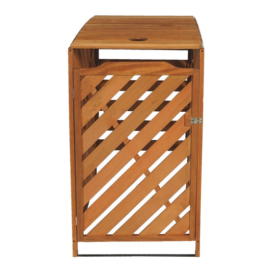 Cosmo Casa - Afvalbakverlenger - Uitbreidbaar - Hout - Bruin - 120×68×98 cm