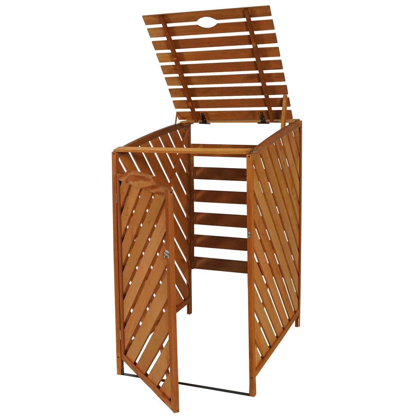 Cosmo Casa - Afvalbakverlenger - Uitbreidbaar - Hout - Bruin - 120×68×98 cm