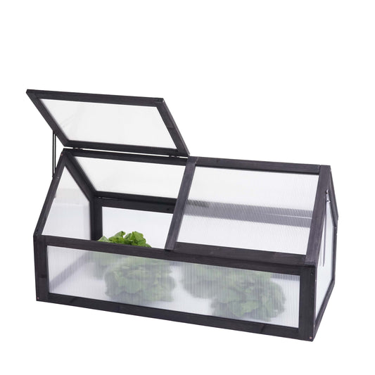 Cosmo Casa - Koudframe - Verstelbaar - Hout - Antraciet - 108×57×54 cm