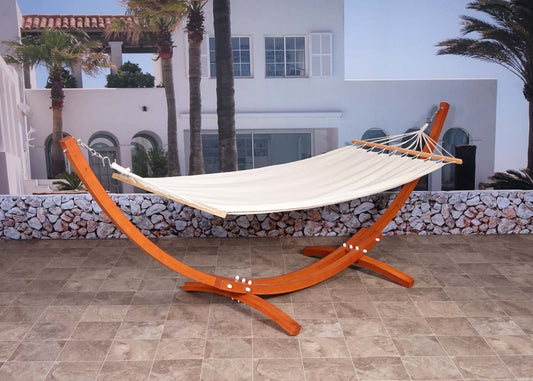 Cosmo Casa - Hangmat met frame - FSC - Hout - Bruin - 320 cm