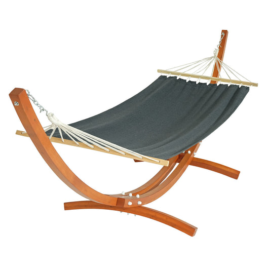 Cosmo Casa - Hangmat met frame - FSC - Hout - Grijs - 320 cm