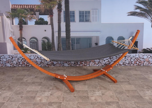 Cosmo Casa - Hangmat met frame - FSC - Hout - Grijs - 320 cm