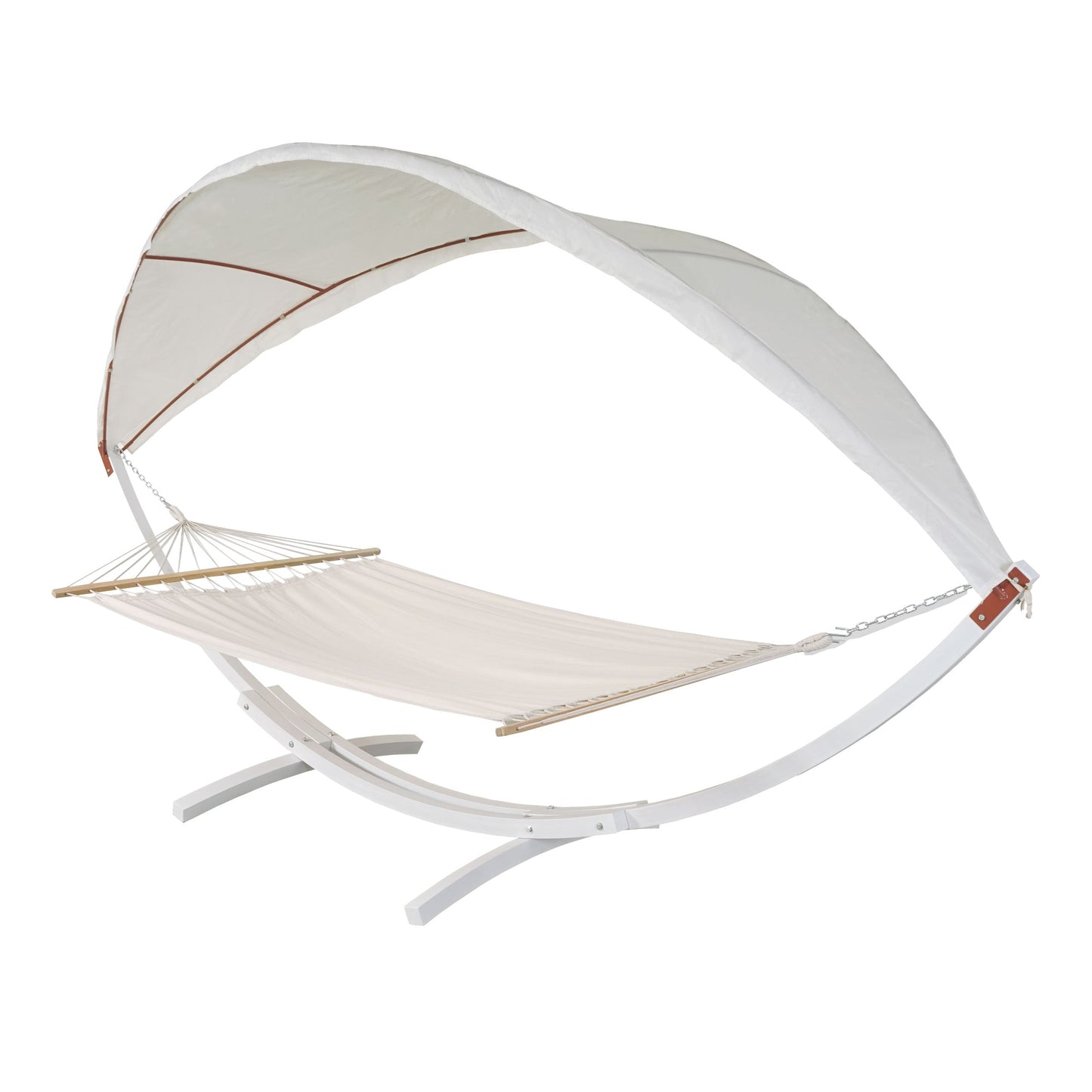 Cosmo Casa - Hangmat - Hangend - Textiel & Hout - Wit - 420 cm