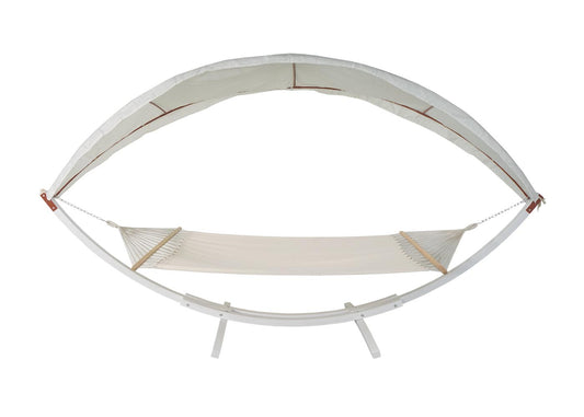 Cosmo Casa - Hangmat - Hangend - Textiel & Hout - Wit - 420 cm