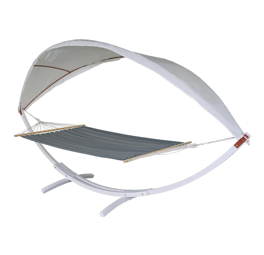 Cosmo Casa - Hangmat - Hangend - Textiel & Hout - Grijs - 420 cm