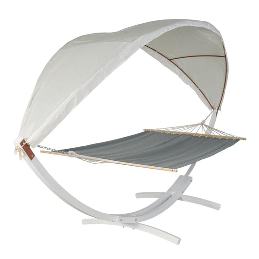 Cosmo Casa - Hangmat - Hangend - Textiel & Hout - Grijs - 420 cm