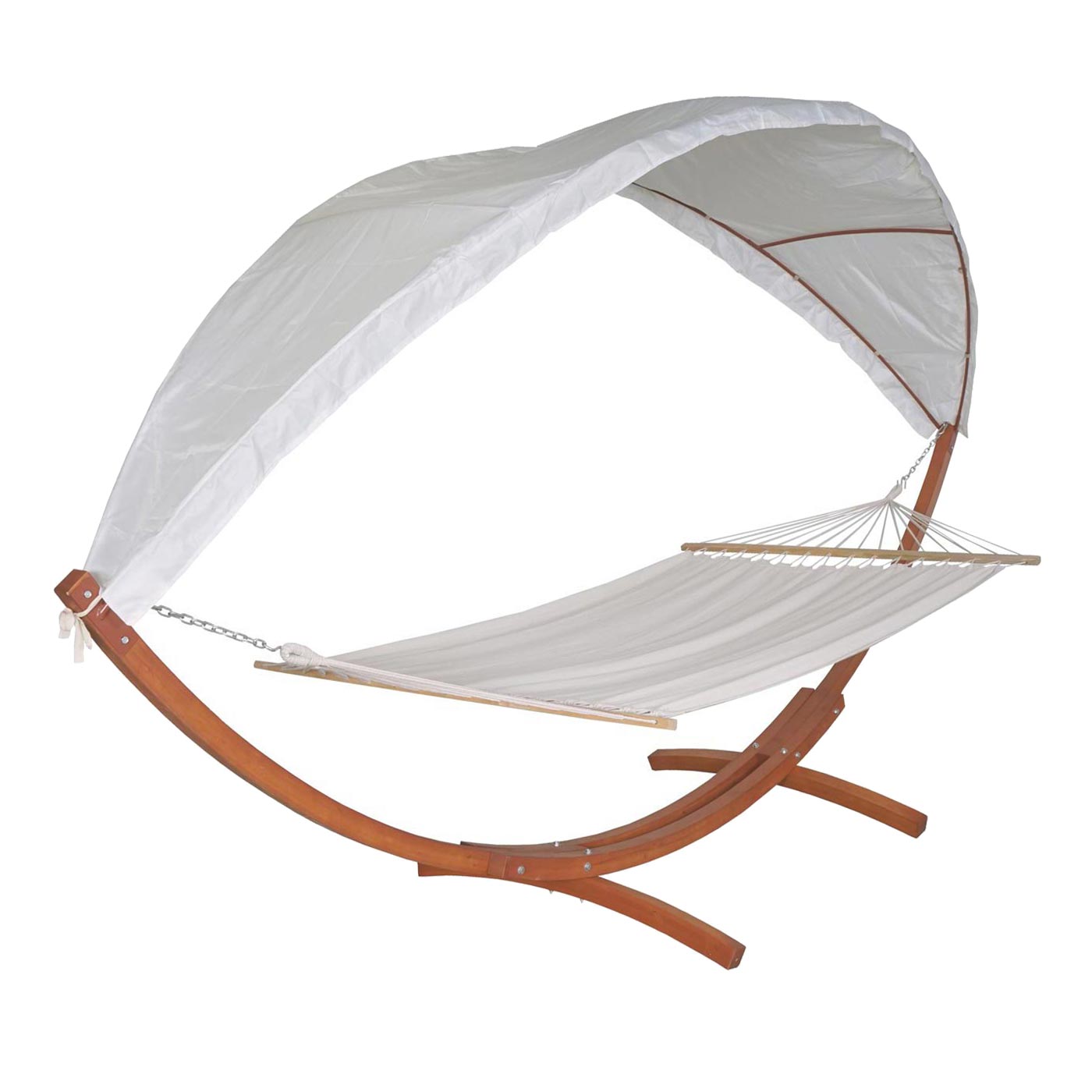 Cosmo Casa - Hangmat - Hangend - Textiel & Hout - Bruin - 420 cm