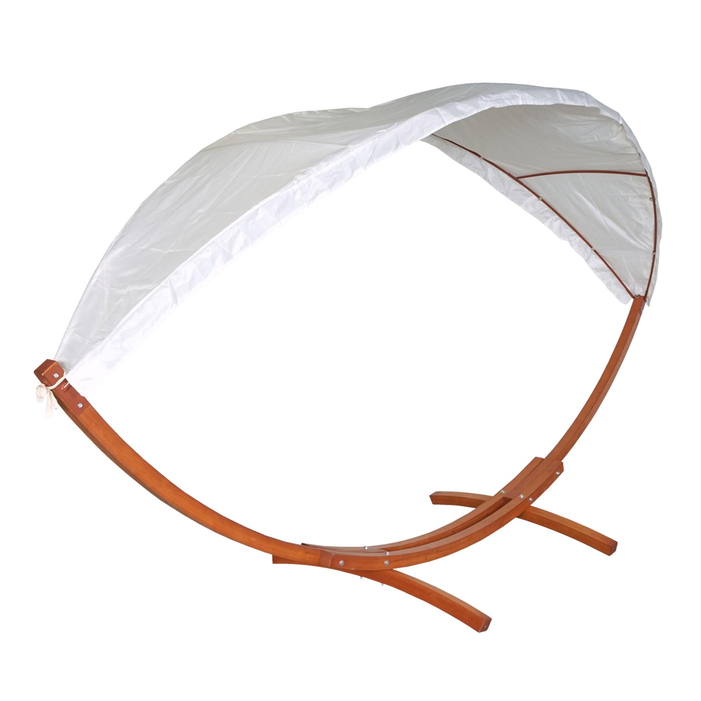 Cosmo Casa - Hangmat - Hangend - Textiel & Hout - Bruin & Grijs - 420 cm