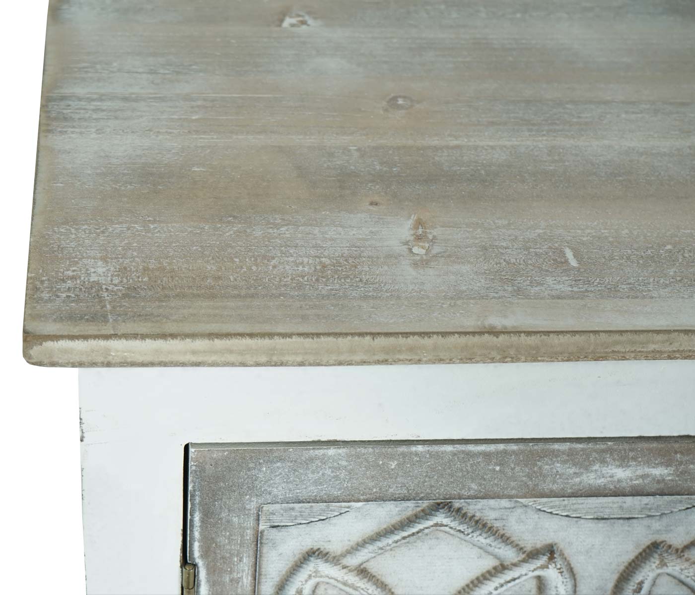 Cosmo Casa - Apothekerskast - Vintage - Hout - Wit/Bruin