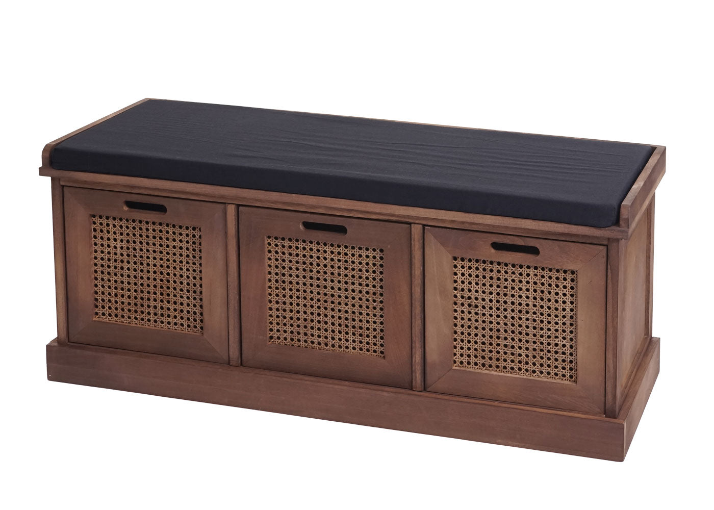 Cosmo Casa - Garderobebank - Opbergruimte - Textiel - Bruin - 47×110×40 cm