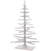 Cosmo Casa - Decoratieve Kerstboom - 3D Ontwerp - Shabby Dennenhout - Verstelbaar - 130x82x82cm - Wit