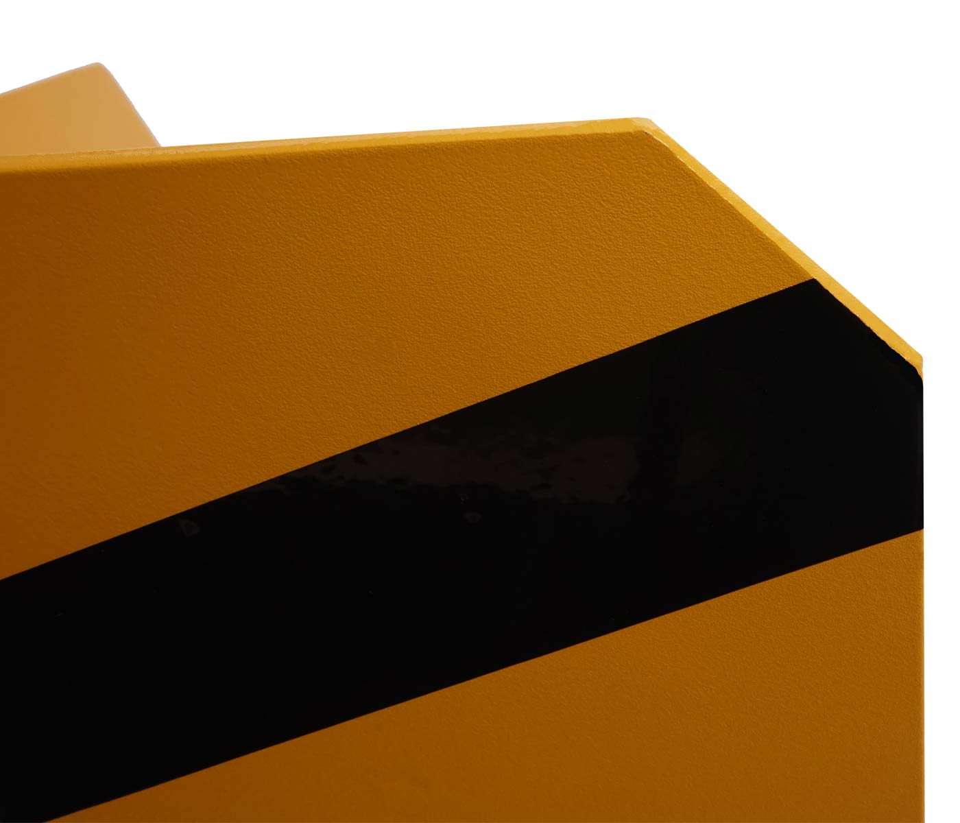 Cosmo Casa - Stootbescherming - L-vorm - Metaal - Geel-zwart - 40×18 cm