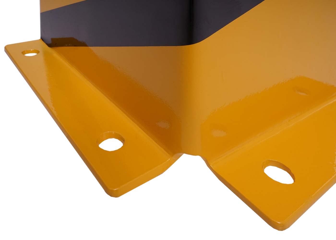 Cosmo Casa - Stootbescherming - L-vorm - Metaal - Geel-zwart - 40×18 cm