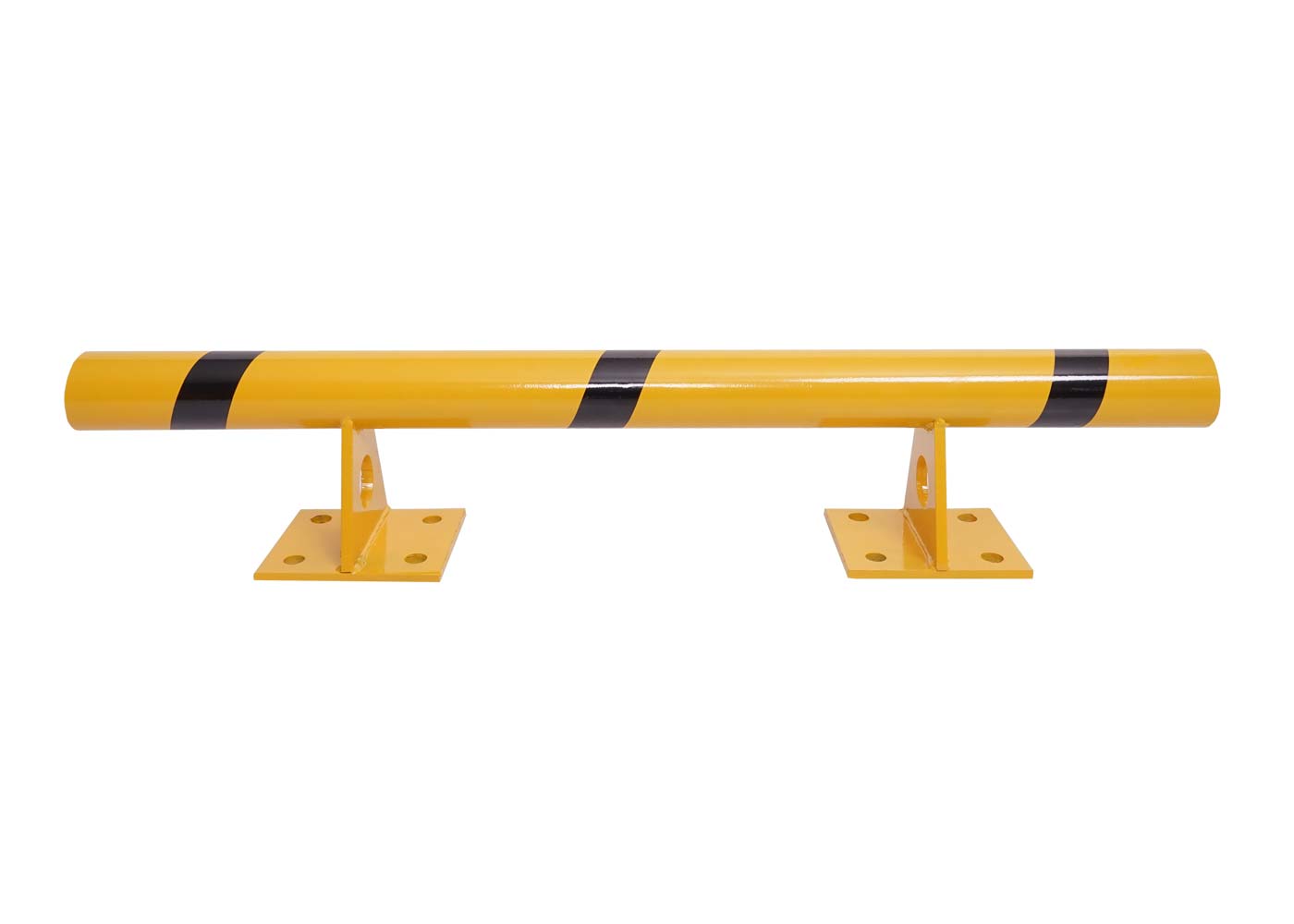 Cosmo Casa - Wandbeschermer - Wandbescherming - Metaal - Geel-zwart - 20×100×14 cm