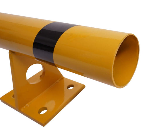 Cosmo Casa - Wandbeschermer - Wandbescherming - Metaal - Geel-zwart - 20×100×14 cm