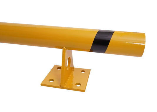 Cosmo Casa - Wandbeschermer - Wandbescherming - Metaal - Geel-zwart - 20×100×14 cm