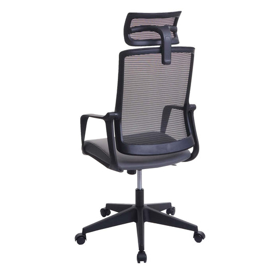 Cosmo Casa - Bureaustoel - Ergonomisch - Kunstleer - Grijs