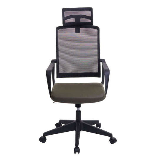 Cosmo Casa - Bureaustoel - Ergonomisch - Kunstleer - Olijfgroen