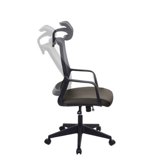 Cosmo Casa - Bureaustoel - Ergonomisch - Kunstleer - Olijfgroen