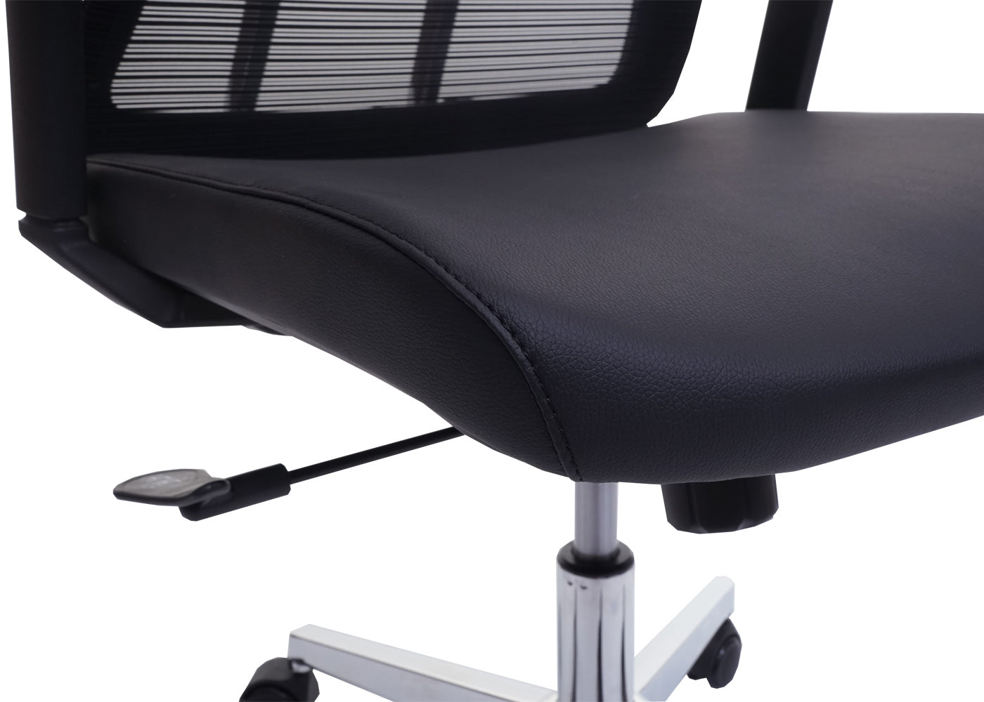 Cosmo Casa - Bureaustoel - Ergonomisch - Kunstleer - Zwart